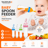 Baby Spoon Feeder | 90ml Silicone Squeeze Feeding Bottle with Spoon for Infants & Toddlers