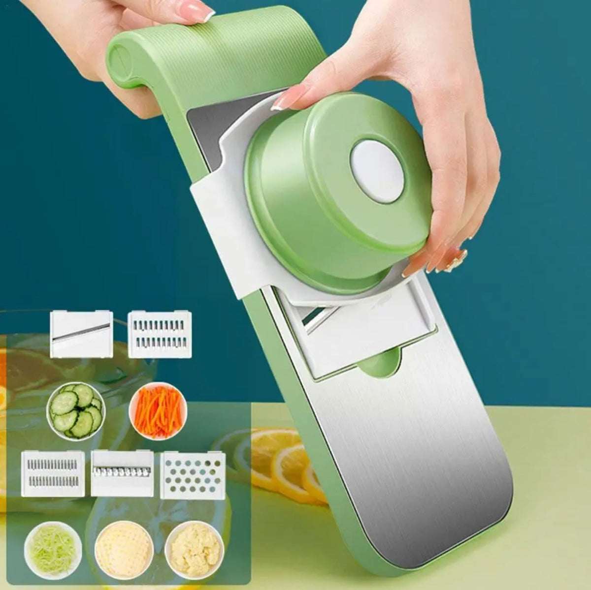 5-in-1 Multifunctional Vegetable Cutter – Stainless Steel Kitchen Tool