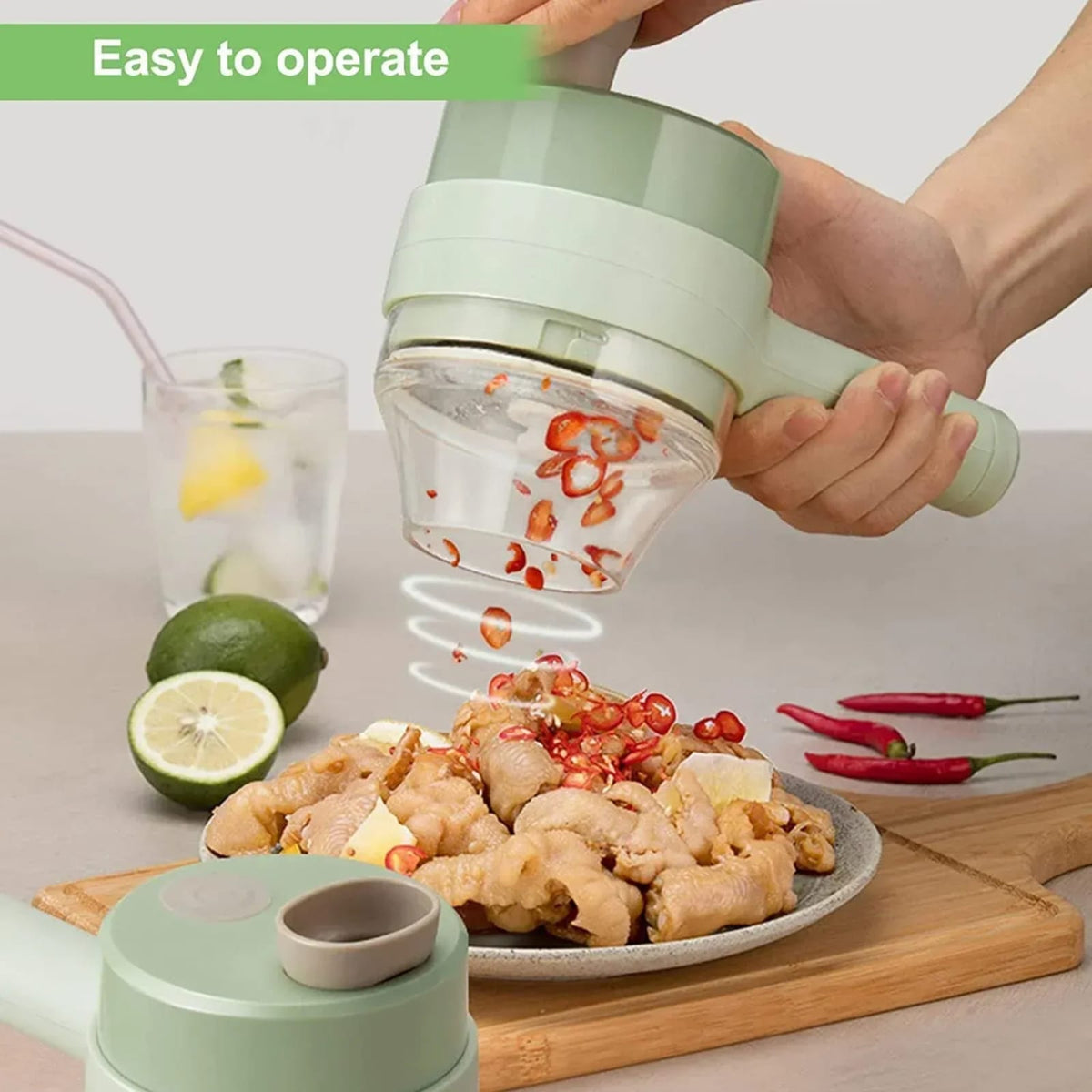 Electric Handheld Vegetable Cutter | Multifunctional Food Chopper & Slicer